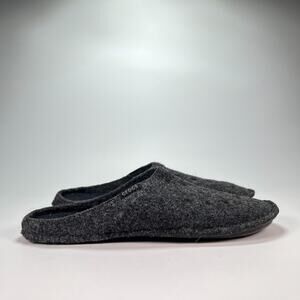 Crocs Classic Slipper Black Fuzzy Lined Comfort Slippers 203600 Men's Size 10